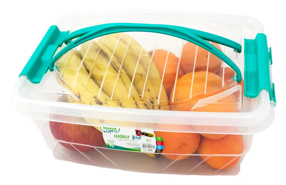 Pojemnik plastikowy 5,0L PROSTOKĄT MULTI BOX z pokrywką i uchwytem, photo 1 of 8