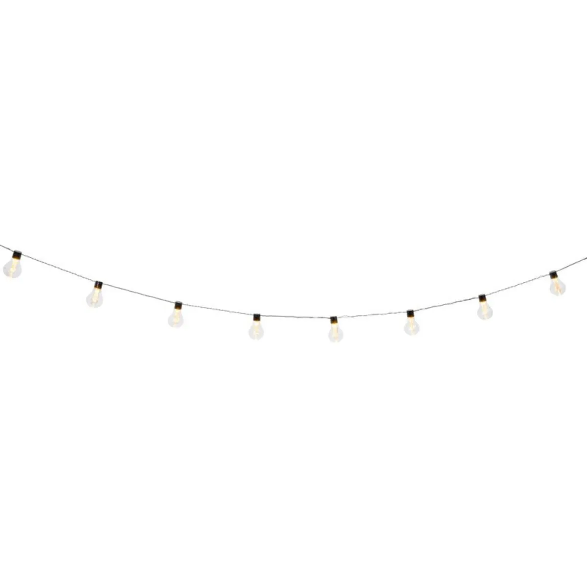 Girlanda ogrodowa solarna LED, 10 żarówek, czujnik zmierzchu, dł. 2,7 m, kabel 3 m, żarówki 6x9 cm, photo 1 of 6