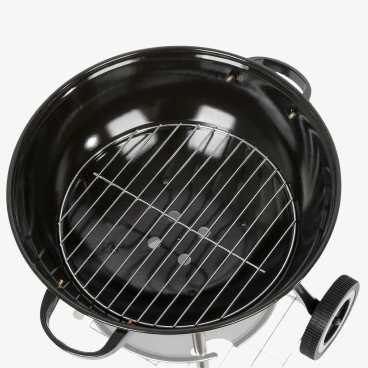 Grill węglowy ogrodowy czarny z rusztem chromowanym i półką, stalowy, 45x52,5x73,5 cm, photo 7 of 8