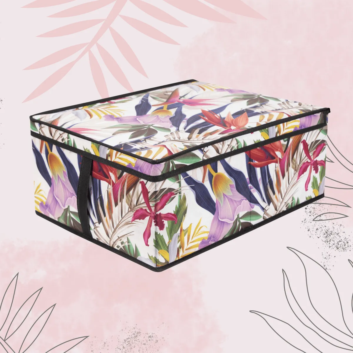 FLORAL w kwiaty organizer do szafy z pokrywą 48x36x19cm, photo 5 of 8