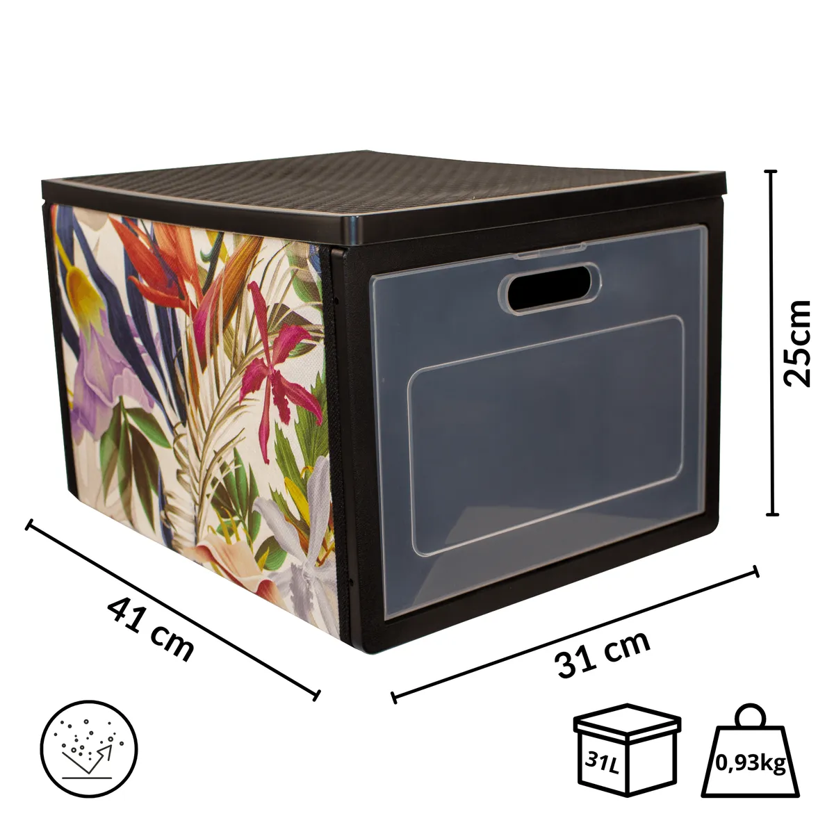 FLORAL w kwiaty organizer do szafy z drzwiczkami 41x31x25cm, photo 2 of 8