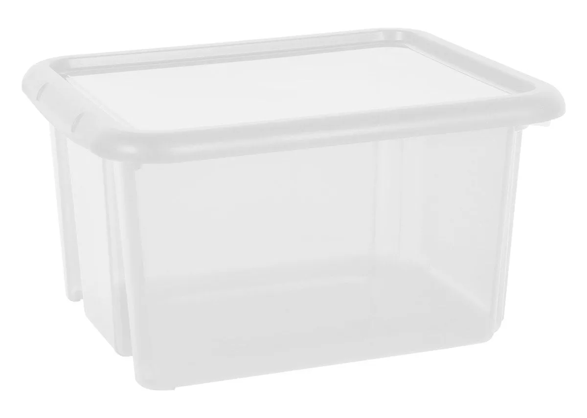 Pojemnik plastikowy 30L FUNNY z pokrywą TRANSPARENTNY, photo 8 of 8