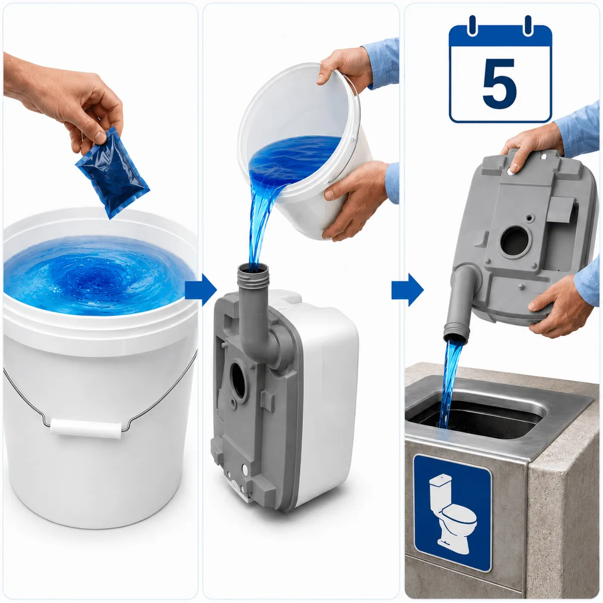 Saszetki do toalety Aqua Kem Blue, zdjęcie 4 z 4