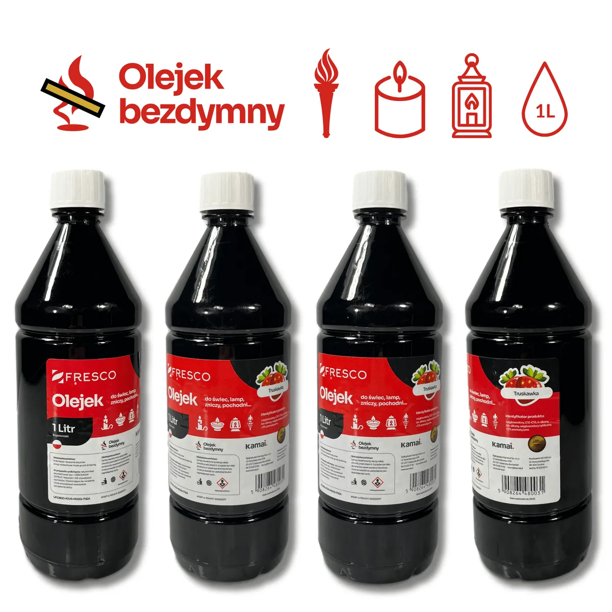Paliwo olej do lamp, pochodni i świec 1,0L TRUSKAWKA, photo 6 of 8
