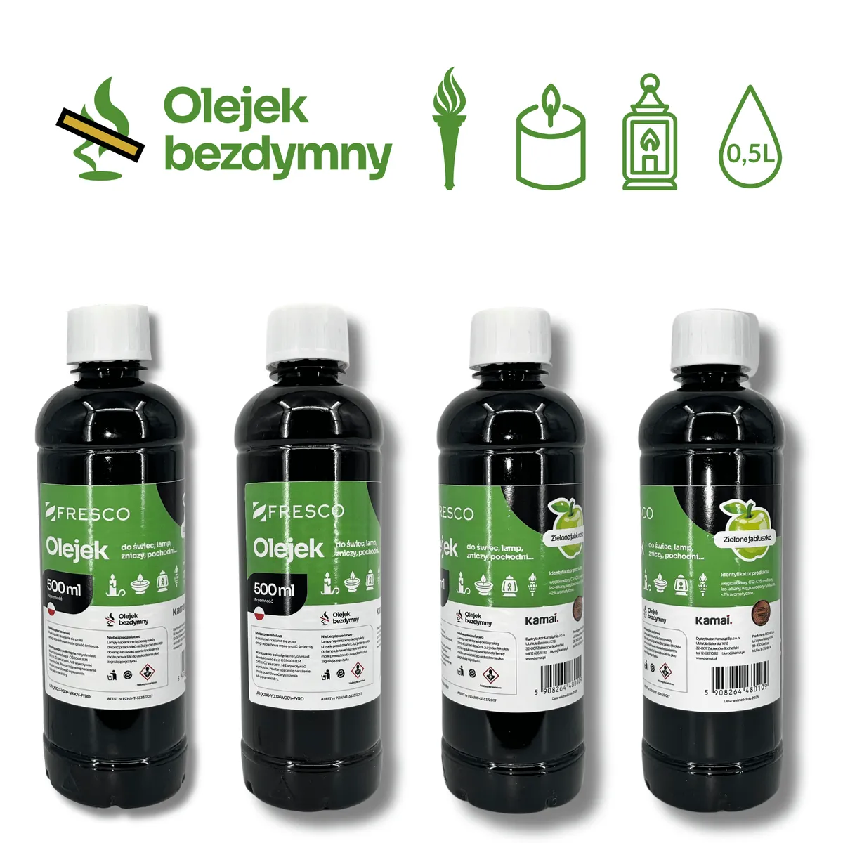 Paliwo olej do lamp, pochodni i świec 500ml JABŁKO, photo 6 of 8