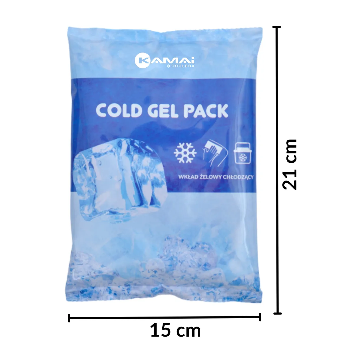 Wkład żelowy mrożący 480g Kamai Coolbox, do lodówek turystycznych, kolor niebieski, photo 2 of 8