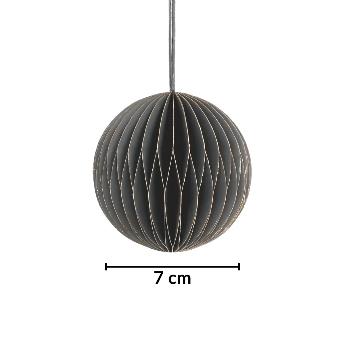 Zestaw 4 bombek papierowych składanych 7cm – elegancka szarość, photo 2 of 7