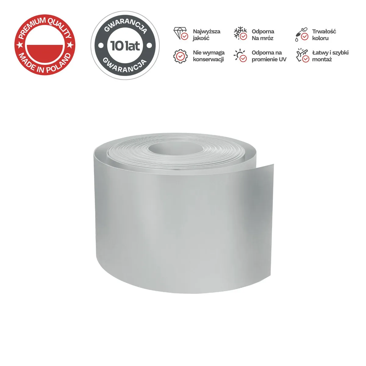 Taśma ogrodzeniowa ROLKA 26mb BASIC 19cm PROTECTO™ szara, photo 1 of 8