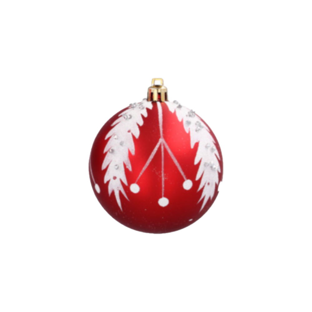 Palle di Natale 8 cm, set 6 pezzi RED W1 - EAN: 5900779830561 - Home> Addobbi stagionali e festivi> Addobbi natalizi> Palle di Natale
