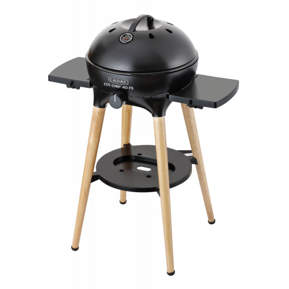 CADAC BBQ City Chef 40 gas grill bamboo legs BLACK - EAN: 6001773114110 - Garden> Grill> Outdoor grill> Gas grills