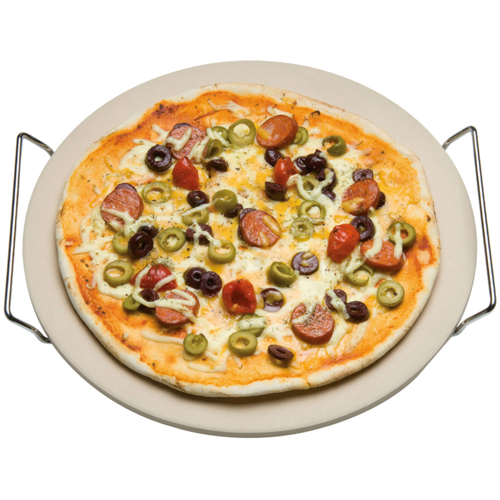Pierre à pizza CADAC 33cm avec poignées pour City & Grillo Chef - EAN: 6001773983686 - Jardin> Grill> Accessoires grill d'extérieur> Poêles à griller