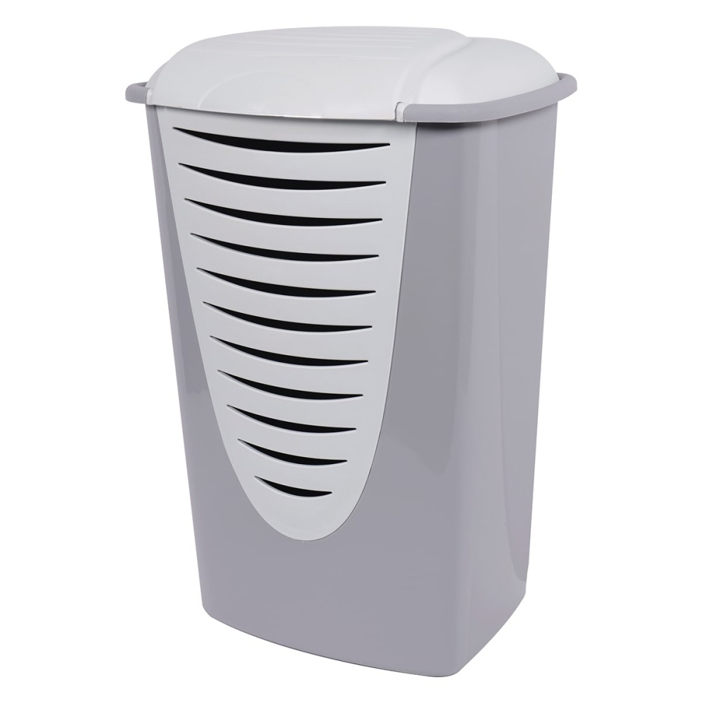 Wäschekorb 70L CONFORT Wäschebehälter mit Deckel GRAU-WEISS - EAN: 3086960243852 - Home>Haushaltsgeräte>Wäscheartikel>Wäschekörbe