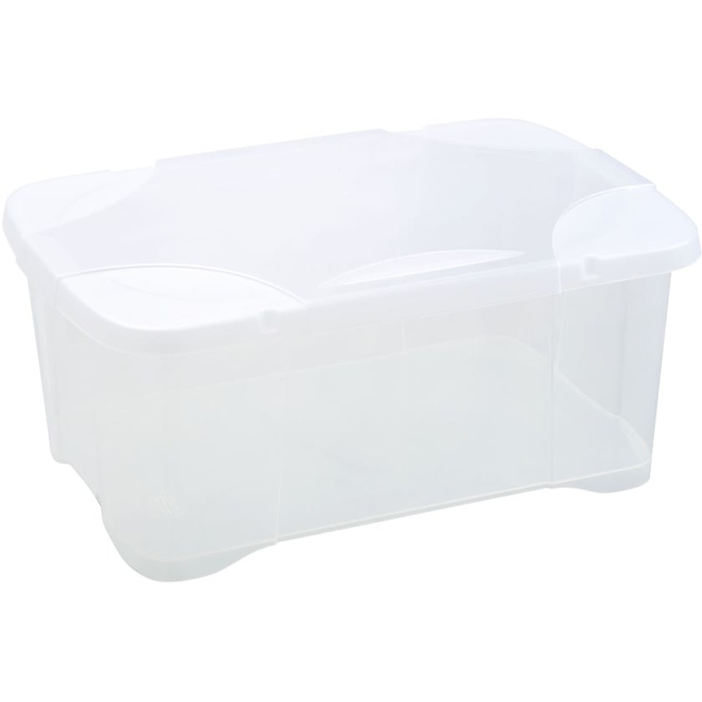 Plastbehållare 30L CLIP SORTIMENT med lock TRANSPARENT - EAN: 3086960210847 - Hem>Möbler>Garderob och förvaring>Lådor och kistor