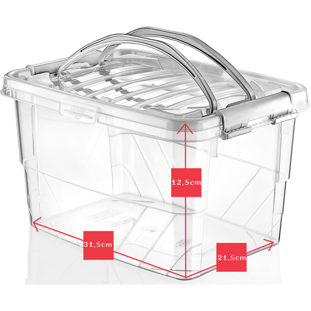 0L RECTANGULAR MULTI BOX with lid and handle - EAN: 8694064008281 - 主页>厨房和餐厅>食品储藏>食品容器