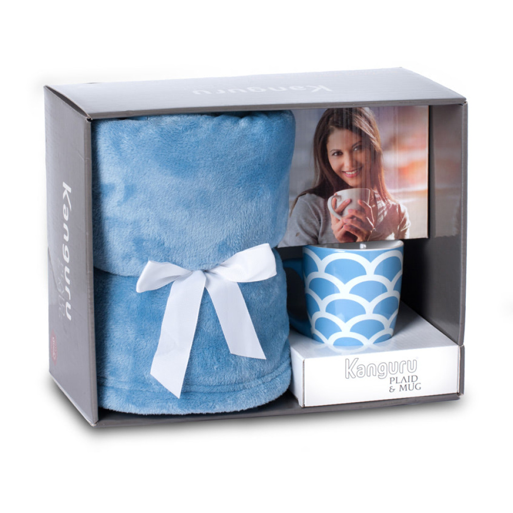 毛毯 130x170cm 礼品套装带马克杯 蓝色 - EAN：8006843011472 - 首页>床上用品和毛毯>毛毯和床罩