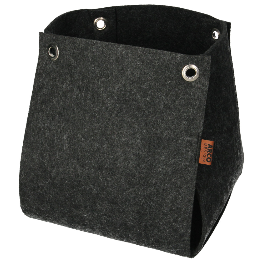 Felt pot cover with collar anthracite SIMPLE M - EAN: 5904012733213 - Garden>Gardening>Pots and pots