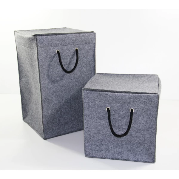 Felt box with a flap anthracite 30M - EAN: 5904012733398 - Home> Storage> Organizers> For clothes and accessories