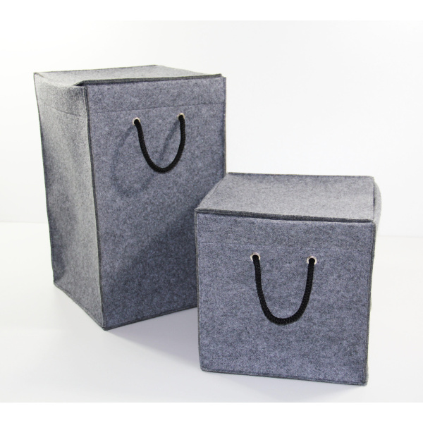 Felt box with a flap anthracite 30XL - EAN: 5904012733411 - Home> Storage> Organizers> For clothes and accessories