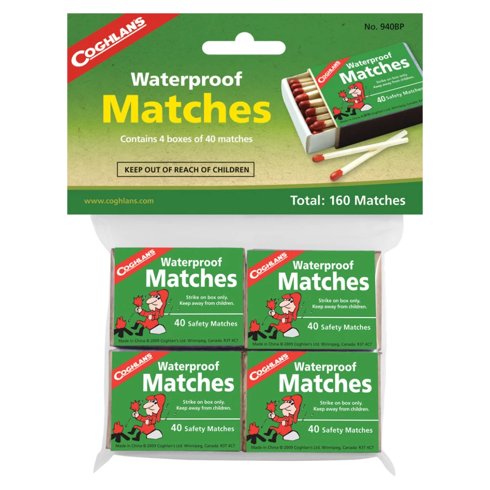 Waterproof matches 4 x 40 pieces - EAN: 0056389009400 - Camping> Others