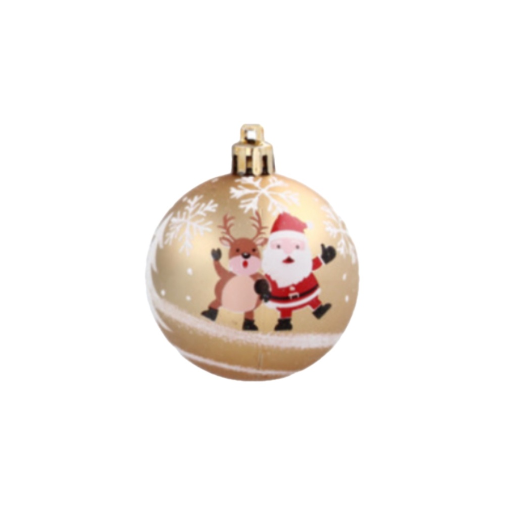 Bolos d'arbre de Nadal 6cm, joc de 8, OR - EAN: 5901685831178 - Inici>Decoració de temporada i nadal>Decoració de Nadal>Bols de Nadal