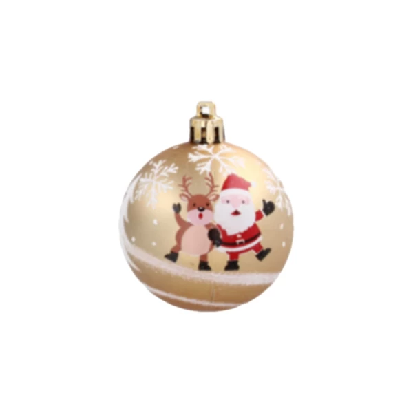 Christmas tree baubles 6cm, set of 8, GOLD - EAN: 5901685831178 - Home>Seasonal and Christmas decorations>Christmas decorations>Christmas baubles