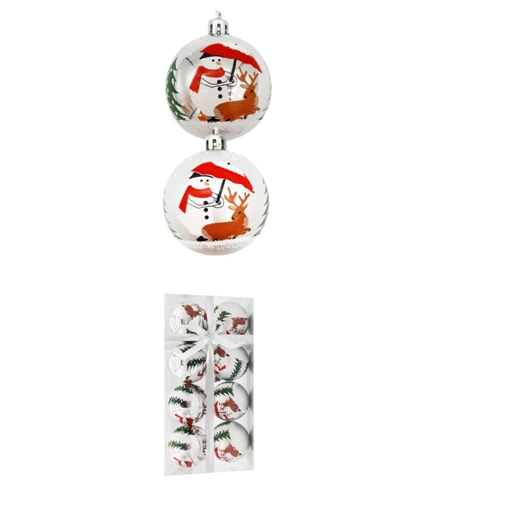 Karácsonyi labdák 6 cm, 8 db-os készlet SILVER W4 - EAN: 5901685831253 - Kezdőlap> Szezonális és ünnepi dekorációk> Karácsonyi díszek> Karácsonyi labdák