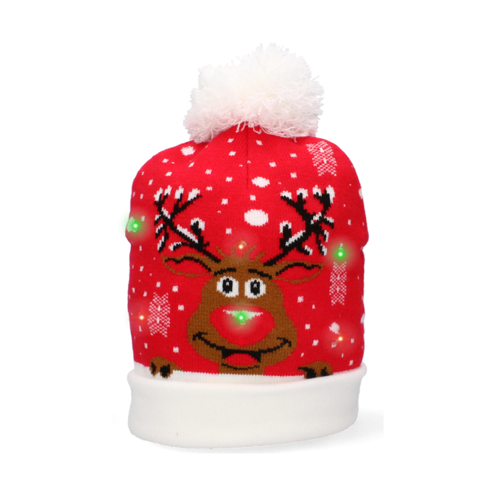 Červená LED vánoční čepice REINFOR - EAN: 5901685831703 - Domů>Sezónní a vánoční ozdoby>Ostatní