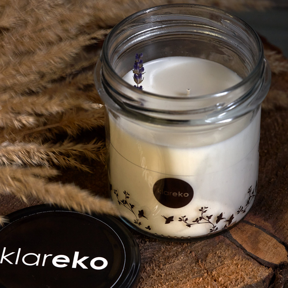 Natural scented candle L-200gr 55 hours of light KLAREKO Lavender - EAN: 5906874939499 - Home>Other