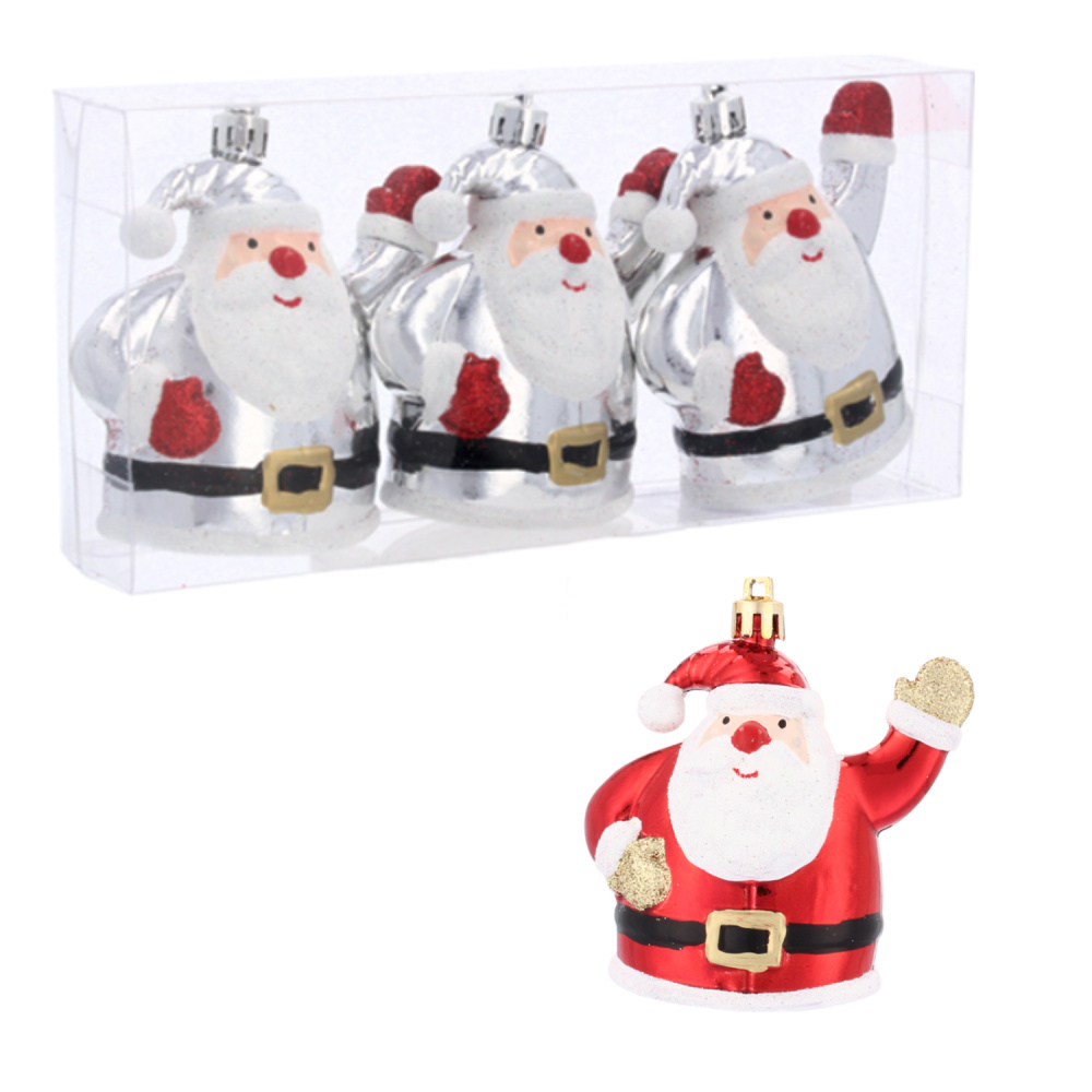 Décorations de sapin de Noël MIKOŁAJ set de 3 pcs ARGENT - EAN: 5901685836357 - Accueil>Décorations saisonnières et de Noël>Décorations de Noël>Boules