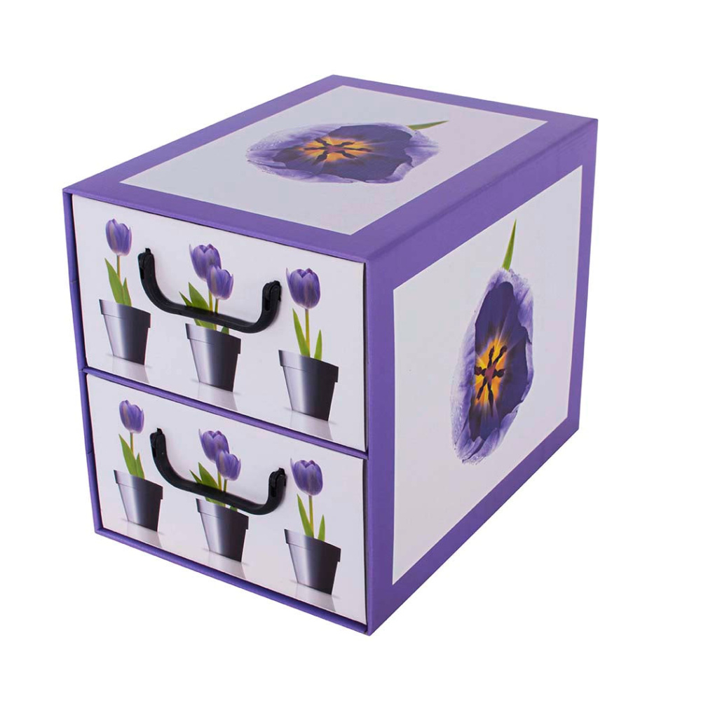 Cutie de carton cu 2 sertare verticale POTS TULIPE - EAN: 8033695871251 - Home>Depozitare>Cutii de carton>Cu sertare