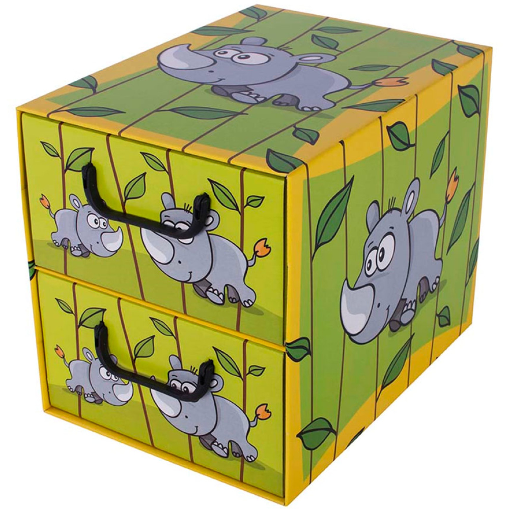 Коробка картонная с 2 вертикальными ящиками SAVANNA RHINO - EAN: 8033695871299 - Главная>Хранение>Картонные коробки>С ящиками