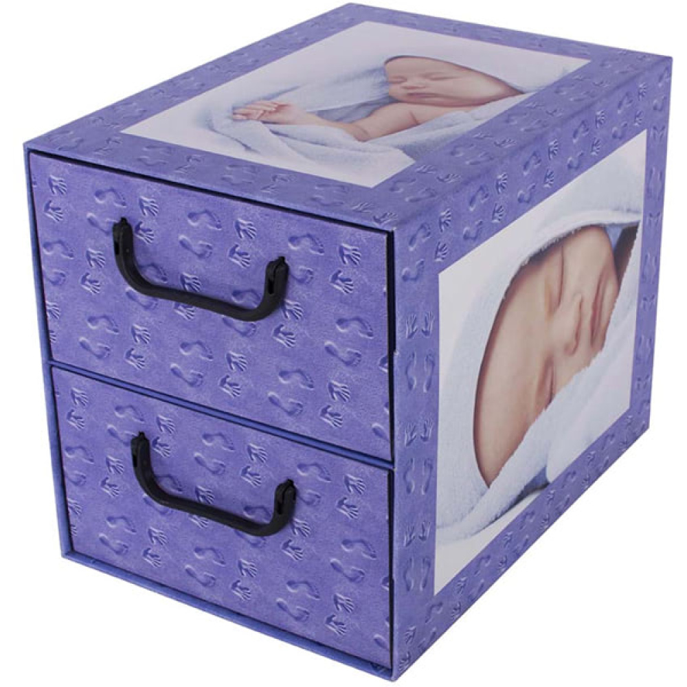 Karton mit 2 vertikalen Schubladen SLEEPING KIDS BLUE - EAN: 5901685832014 - Home>Aufbewahrung>Kartons>Mit Schubladen
