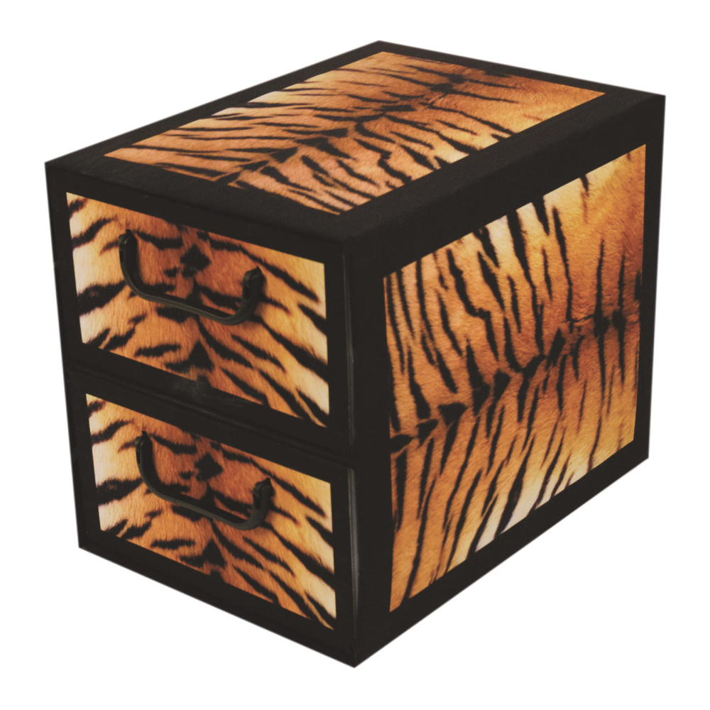 Cutie de carton cu 2 sertare verticale TIGER STYLE - EAN: 8033695871275 - Home>Depozitare>Cutii de carton>Cu sertare