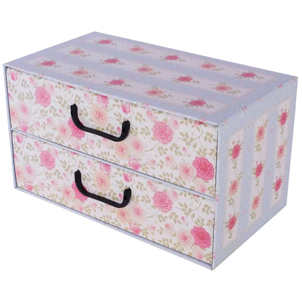 Kartonová krabice se 2 horizontálními zásuvkami PROVENCAL BLUE - EAN: 8033695876010 - Domů>Skladování>Kartonové krabice>Se zásuvkami