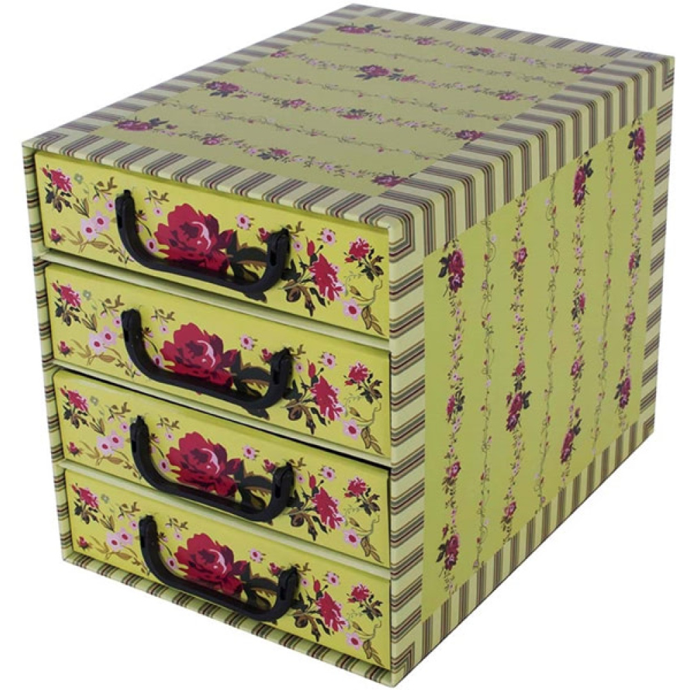 Картонная коробка с 4 вертикальными ящиками PROVENCAL GREEN - EAN: 8033695872029 - Главная>Хранение>Картонные коробки>С ящиками