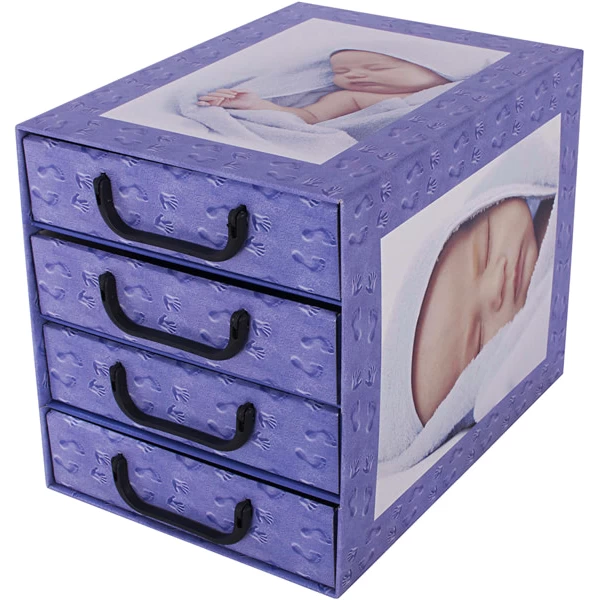 Boîte en carton à 4 tiroirs verticaux SLEEPING KIDS BLEU - EAN: 5901685832038 - Accueil>Rangements>Boîtes en carton>Avec tiroirs