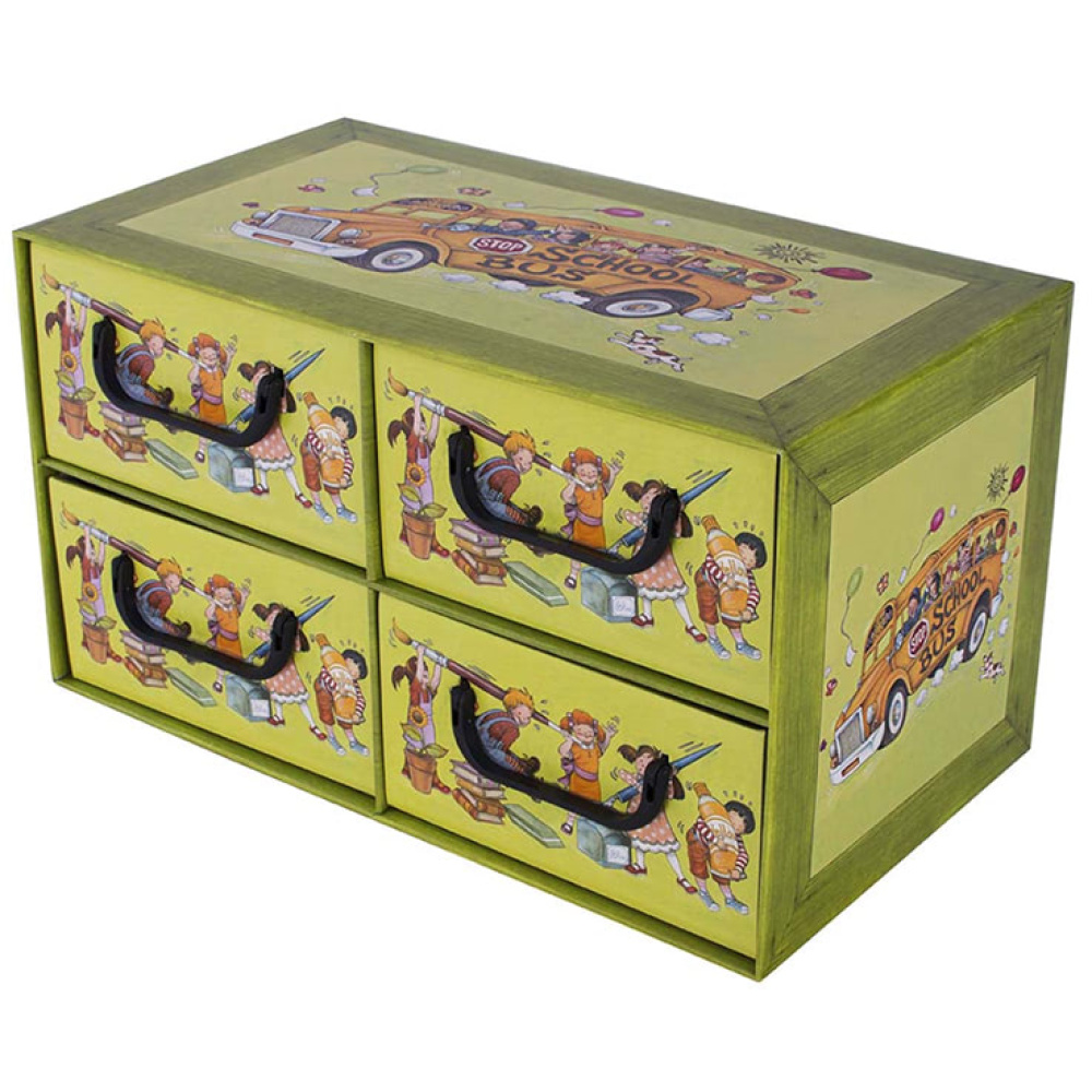 Картонна коробка з 4 горизонтальними ящиками CHILDREN'S SCHOOL - EAN: 8033695877161 - Головна>Зберігання>Картонні коробки>З ящиками