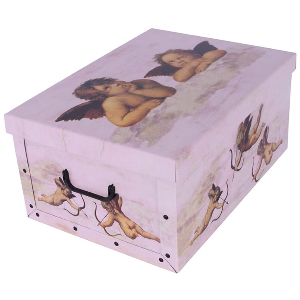 Cardboard box MAXI PINK ANGELS - EAN: 8033695870117 - Home>Storage>Carton boxes>With lid