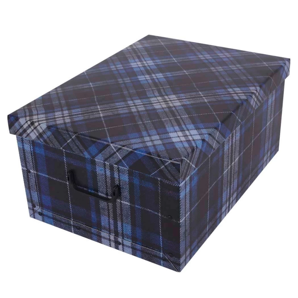 Cardboard box MAXI CHECKED BLUE - EAN: 8033695870247 - Home>Storage>Carton boxes>With lid