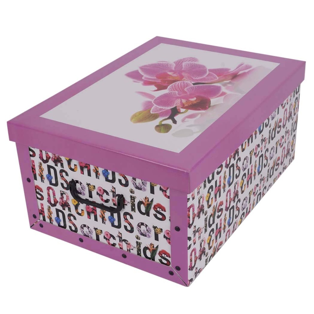Boîte en carton MAXI FLOWERS ORCHID - EAN: 8033695870070 - Accueil>Rangement>Boîtes en carton>Avec couvercle