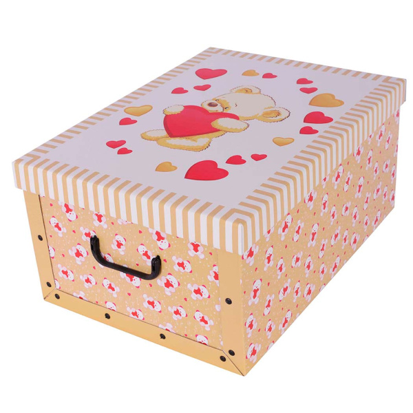 Pudełko kartonowe MAXI MISIE KREMOWE - EAN: 8033695870216 - Dom>Przechowywanie>Pudełka kartonowe>Z pokrywą