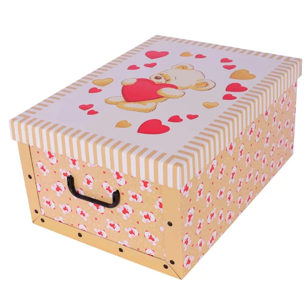 Cardboard box MAXI BEARS CREAM - EAN: 8033695870216 - Home>Storage>Carton boxes>With lid