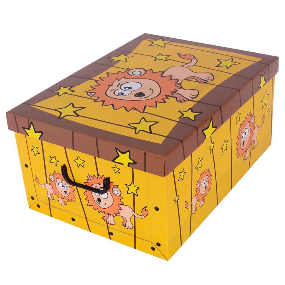 Cutie carton MAXI SAVANNA LION - EAN: 8033695870315 - Home>Depozitare>Cutii din carton>Cu capac