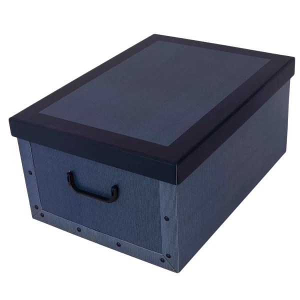 Pudełko kartonowe MIDI KLASYCZNE GRANATOWE - EAN: 8033695874573 - Dom>Przechowywanie>Pudełka kartonowe>Z pokrywą