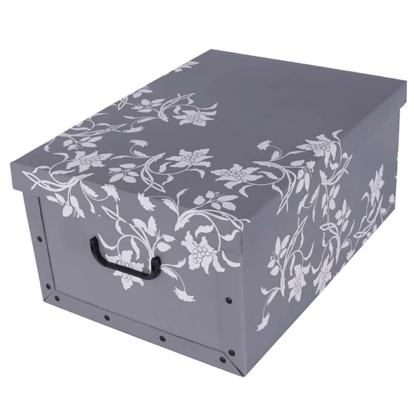 Kartonska kutija MINI BAROQUE FLOWERS GREY - EAN: 8033695875044 - Početna>Skladištenje>Kartonske kutije>S poklopcem