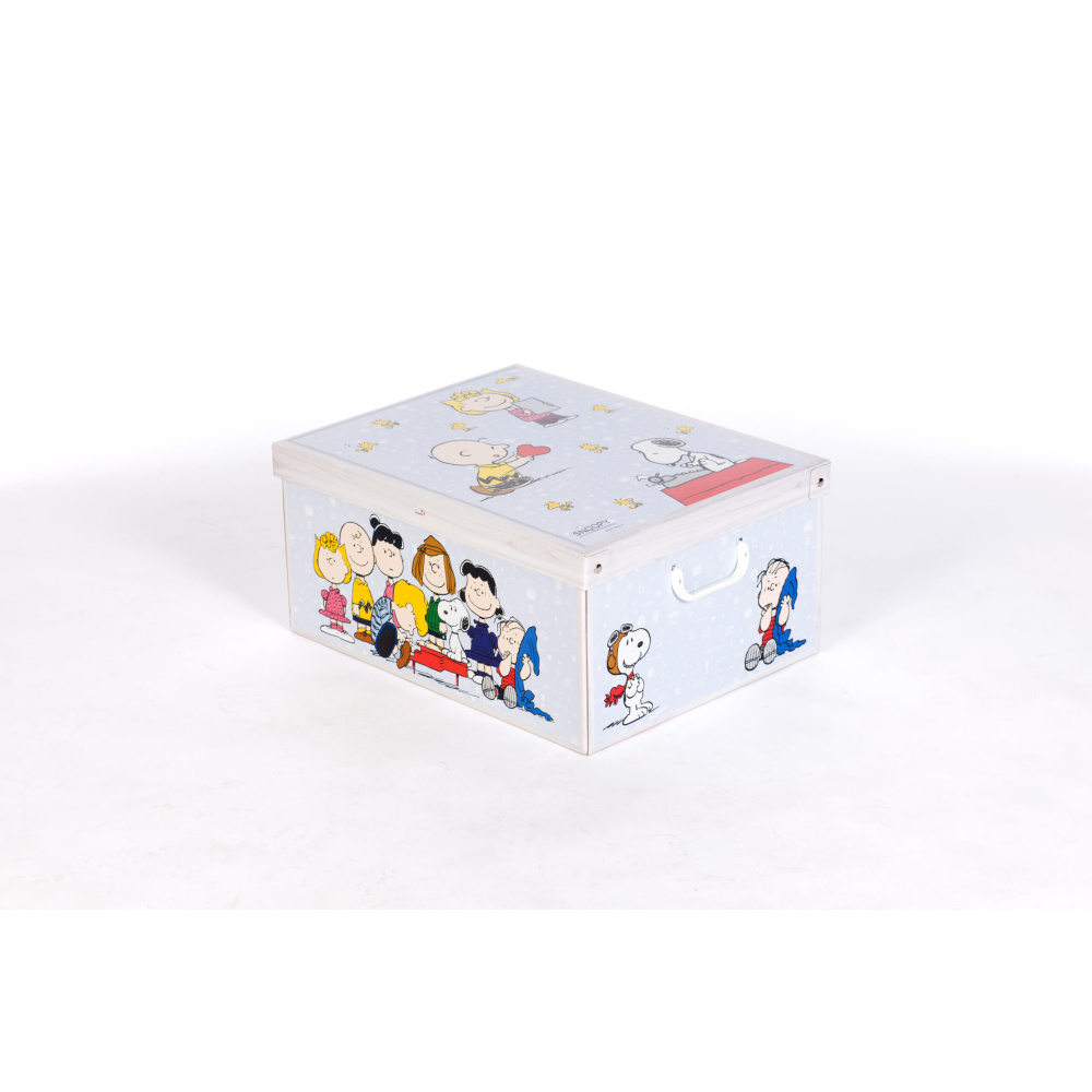 Caixa de papelão decorativa MAXI PEANUTS SNOOPY - EAN: 8006843990944 - Home>Armazenamento>Caixas de papelão>Com tampa