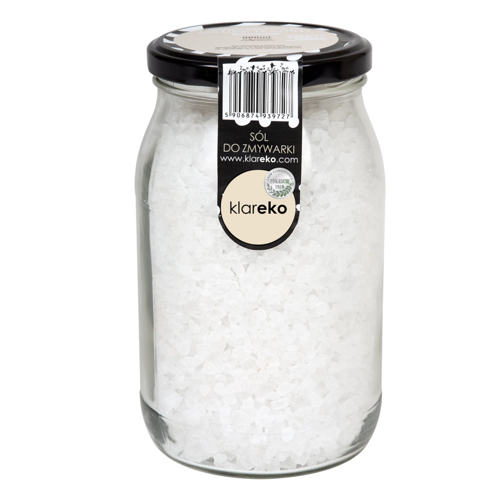 Unscented dishwasher salt 1kg jar KLAREKO ZeroWaste - EAN: 5908217930019 - Home>Household cleaning products>For the kitchen