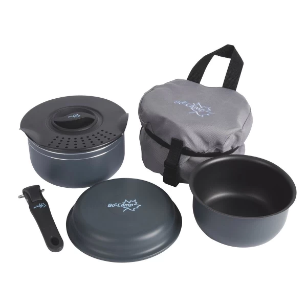 Tourist pots 5-piece SET with handle TREKKING - EAN: 8712013003511 - Camping>Cooking>Tourist pots and pans