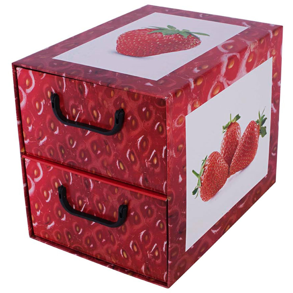带 2 个垂直抽屉的纸板箱草莓水果 - EAN: 8033695871428 - 主页>存储>纸箱>带抽屉