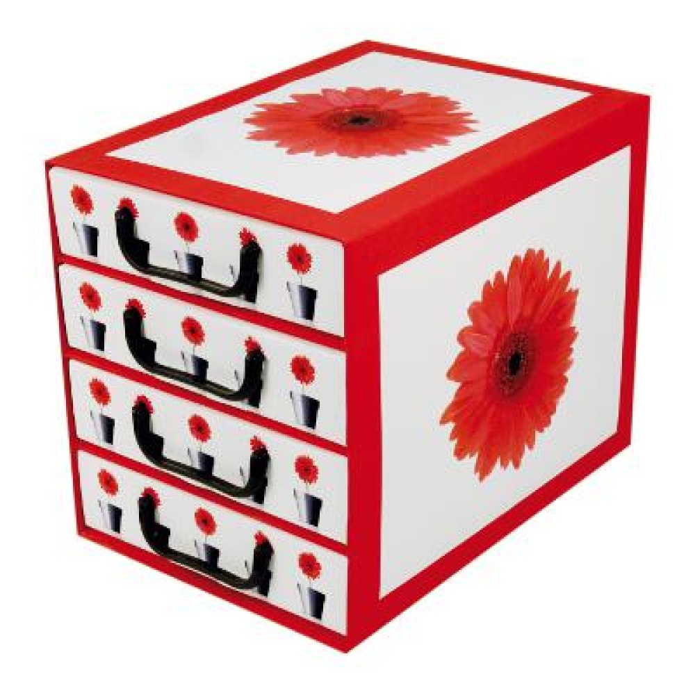 Kartonska kutija sa 4 vertikalne ladice GERBERY POTS - EAN: 5901685833950 - Početna>Skladištenje>Kartonske kutije>S ladicama